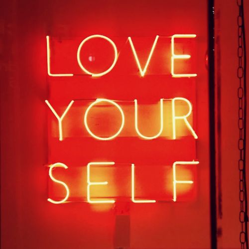 love neon Love yourself neon sign<br />